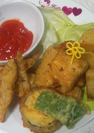 野菜と魚のフリッター>゜))彡-レシピのメイン写真