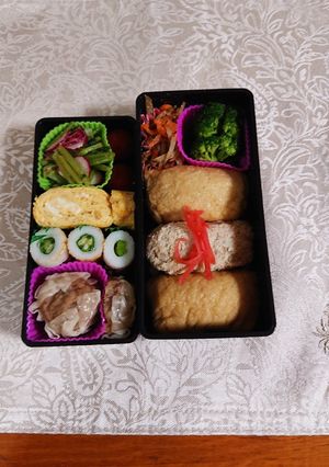 いなり寿司のお弁当です-レシピのメイン写真