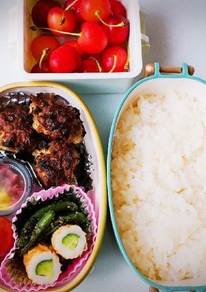 ナスのハンバーグ弁当-レシピのメイン写真