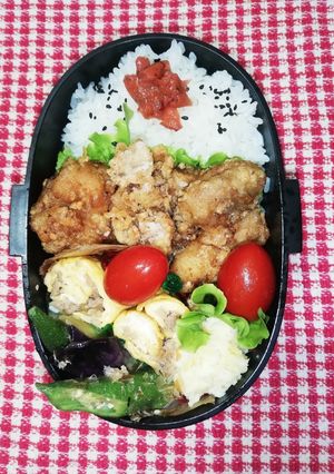 高校男子弁当♡焼肉のたれ唐揚げ7/5-レシピのメイン写真