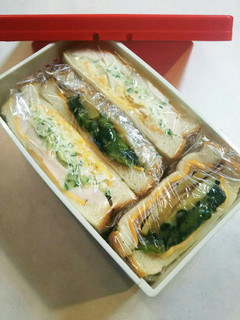 お弁当(7/3)ほうれん草サンドイッチ-レシピのメイン写真