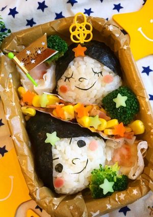 キャラ弁♡七夕おりひめとひこぼし-レシピのメイン写真