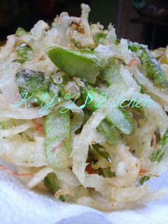 アスパラ & 新玉ねぎ のかき揚げ-レシピのメイン写真