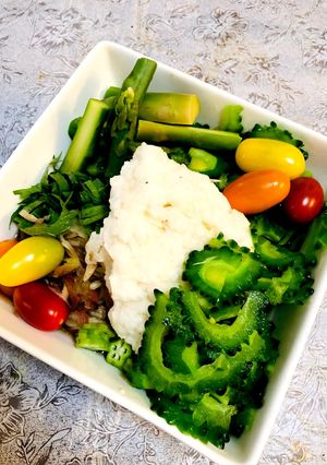 ずぼらの野菜たっぷりゴーヤ素麺-レシピのメイン写真