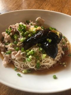 豚しゃぶ肉とナスのぶっかけそうめん-レシピのメイン写真