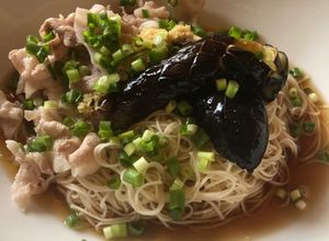 豚しゃぶ肉とナスのぶっかけそうめん-レシピのメイン写真