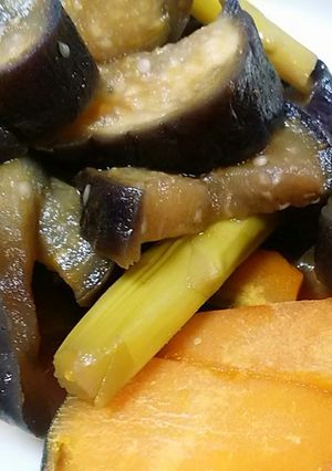 なすびなど野菜の煮物　お酢を効かせて-レシピのメイン写真