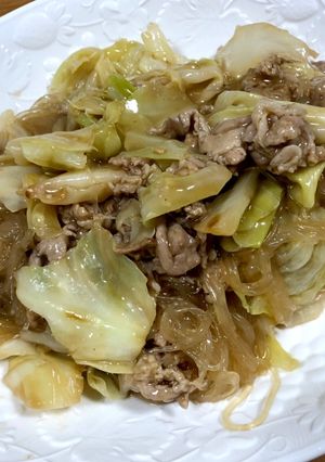 豚肉とキャベツの春雨炒め☻-レシピのメイン写真