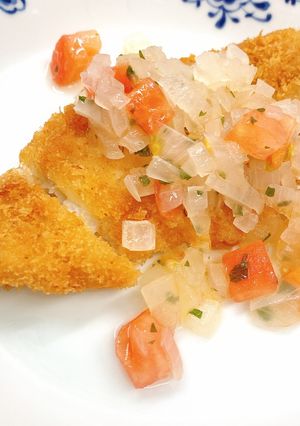 【病院】揚げ魚ドレッシングソース【給食】-レシピのメイン写真