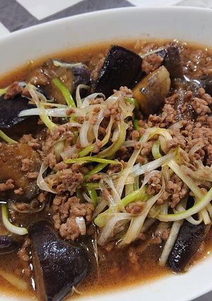 ひき肉&なす☆焼肉のたれ炒め-レシピのメイン写真