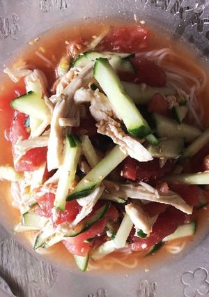 トマトめんつゆマリネぶっかけそうめん-レシピのメイン写真