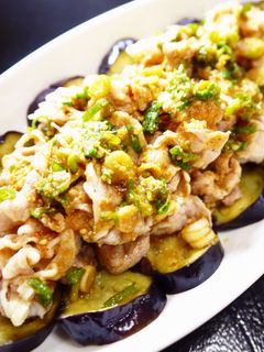 なす☆豚ロース冷しゃぶ(よだれ鶏のたれ)-レシピのメイン写真