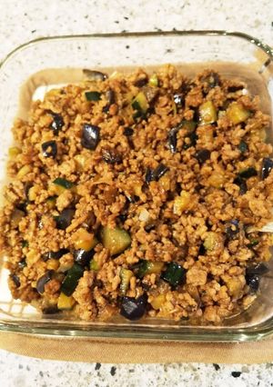 ゴロゴロ夏野菜入り肉味噌-レシピのメイン写真