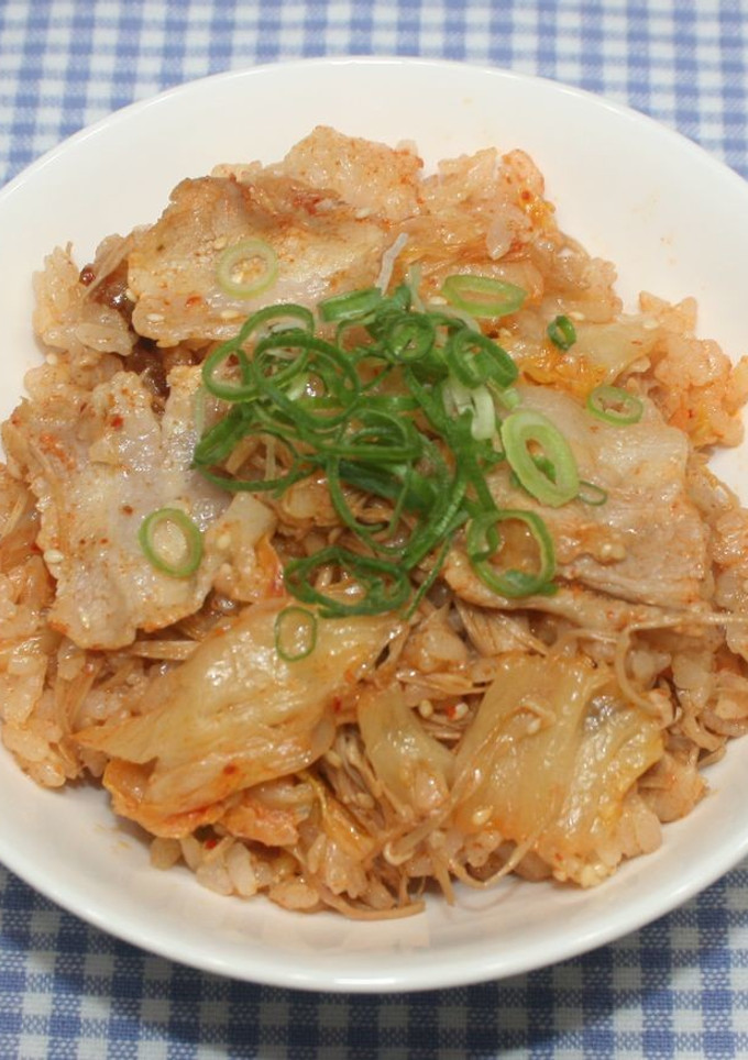 簡単☆干しえのきで豚キムチの炊き込みご飯-レシピのメイン写真
