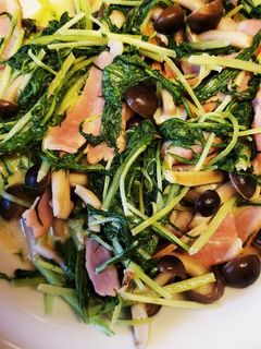 水菜とベーコンのバター炒め-レシピのメイン写真