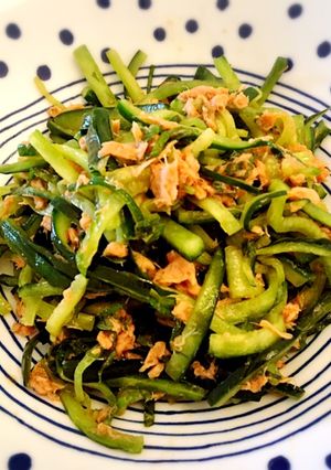 胡瓜とツナとシソの韓国風？和え物-レシピのメイン写真