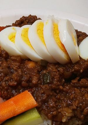 夏野菜たっぷり☆キーマカレー☆２０人分-レシピのメイン写真