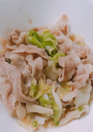 麺つゆで味付け豚しゃぶキノコ温野菜(？)-レシピのメイン写真