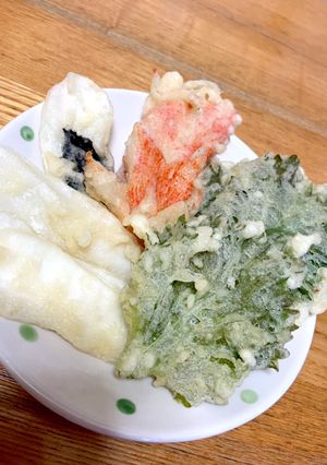 節約天ぷら☆カニカマ、はんぺん、青じそで-レシピのメイン写真