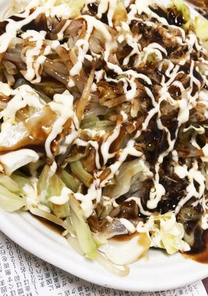 お好み焼き風♪キャベツ×もやし-レシピのメイン写真