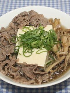 料理番組☆乾燥舞茸で牛肉と豆腐のさっと煮-レシピのメイン写真