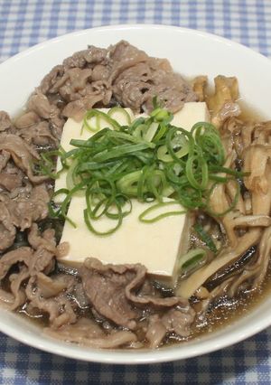 料理番組☆乾燥舞茸で牛肉と豆腐のさっと煮-レシピのメイン写真