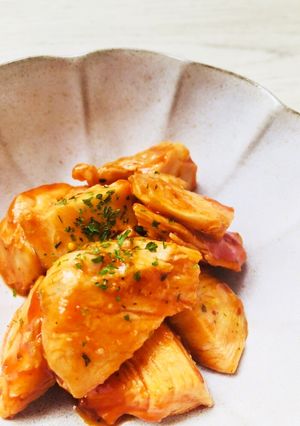 サラダチキンのケチャ粒マスタード和え☆-レシピのメイン写真