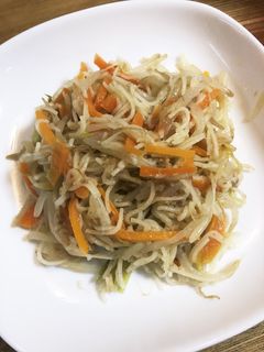 余ったそうめんともやしで簡単炒め物♪-レシピのメイン写真