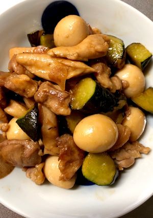 鶏肉とうずらとキュウリのさっぱり煮込み♪-レシピのメイン写真