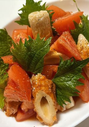 簡単！トマトとちくわの味噌ポン酢和え-レシピのメイン写真