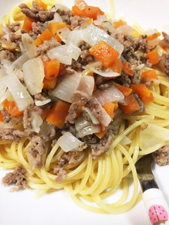 ひき肉でランク上げスープパスタ-レシピのメイン写真