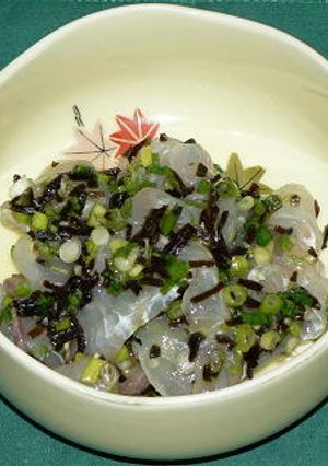 鯛と塩昆布の生姜甘酢和え-レシピのメイン写真
