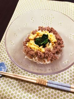 ツナそぼろ丼みたいな冷やしラーメン。-レシピのメイン写真