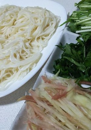 薬味たっぷりのそうめん-レシピのメイン写真