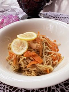 めんツナ缶とニンジンの焼きそば-レシピのメイン写真