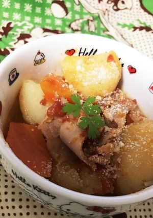 圧力鍋で簡単 トマトとじゃがいも煮込み-レシピのメイン写真