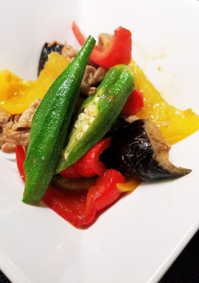 豚肉と夏野菜のカレー風味炒め-レシピのメイン写真