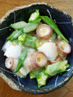 たことオクラの酢味噌和え-レシピのメイン写真
