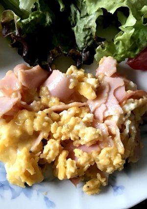 ハムとチーズのスクランブルエッグ❁-レシピのメイン写真