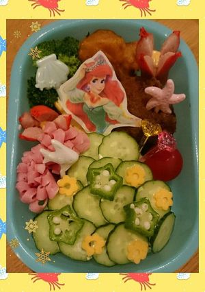 自作ピックで作る☆アリエルのキャラ弁❤-レシピのメイン写真