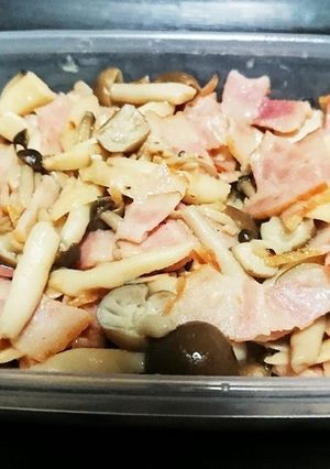 キノコとベーコンのマーガリン醤油炒め-レシピのメイン写真