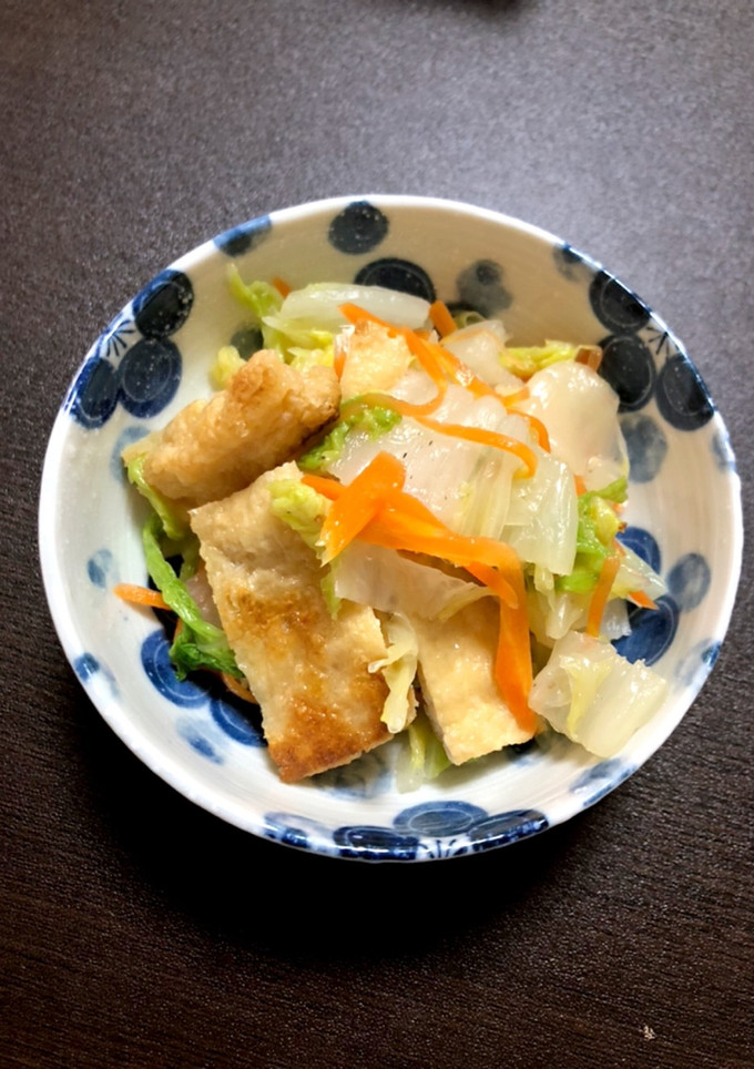 白菜と揚げさんの和え物♡白だしベース-レシピのメイン写真