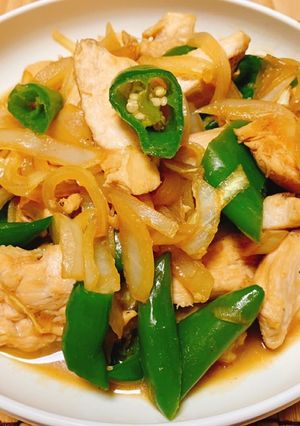 鶏むね肉と韓国産唐辛子の生姜焼き-レシピのメイン写真