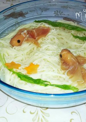 金魚が泳ぐ♪七夕そうめん-レシピのメイン写真