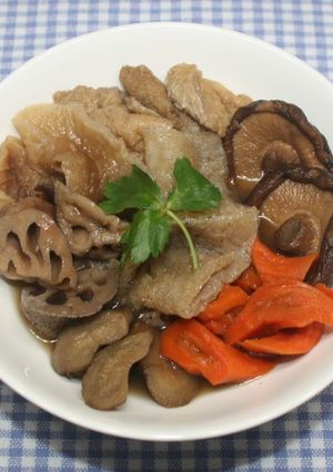 名医の太鼓判☆乾燥野菜で凍み蒟蒻の煮物-レシピのメイン写真