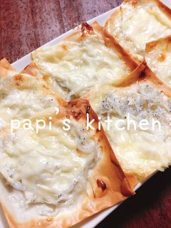 余った皮でしらすとチーズのパリパリピザ☆-レシピのメイン写真