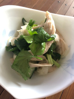 鶏胸肉とパクチーのサラダ-レシピのメイン写真