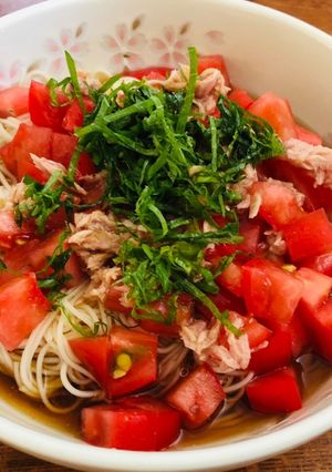 トマトとツナのぶっかけそうめん-レシピのメイン写真