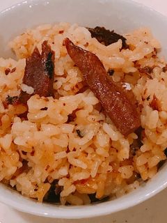 圧力鍋で、さんまの蒲焼缶の炊き込みご飯!-レシピのメイン写真