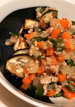 お野菜たっぷり♡ナスの肉味噌のっけ-レシピのメイン写真